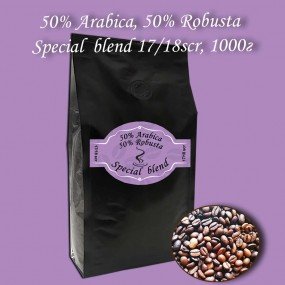 Кава зернова Special blend 50% R.Ch.25% A.S. 25% A.Dji. 17/18scr C.B. 1000г